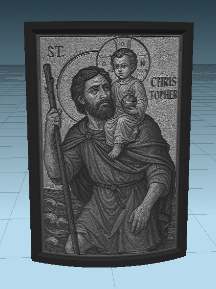 St. Christopher Icon Lithophane