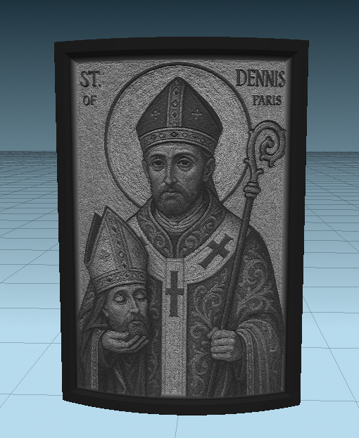 St. Dennis of Paris Icon Lithophane