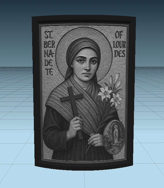 St. Bernadette Icon Lithophane