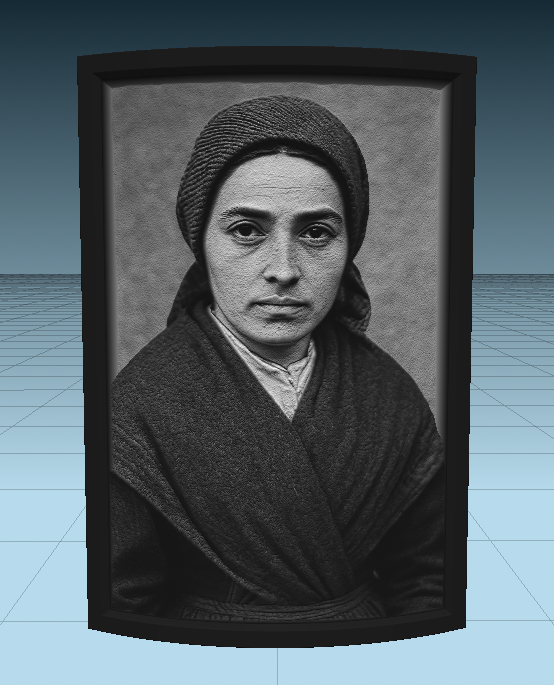 St. Bernadette Portrait Lithophane