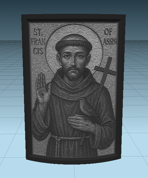 St. Francis of Assisi Icon Lithophane