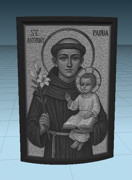 St. Anthony of Padua Icon Lithophane