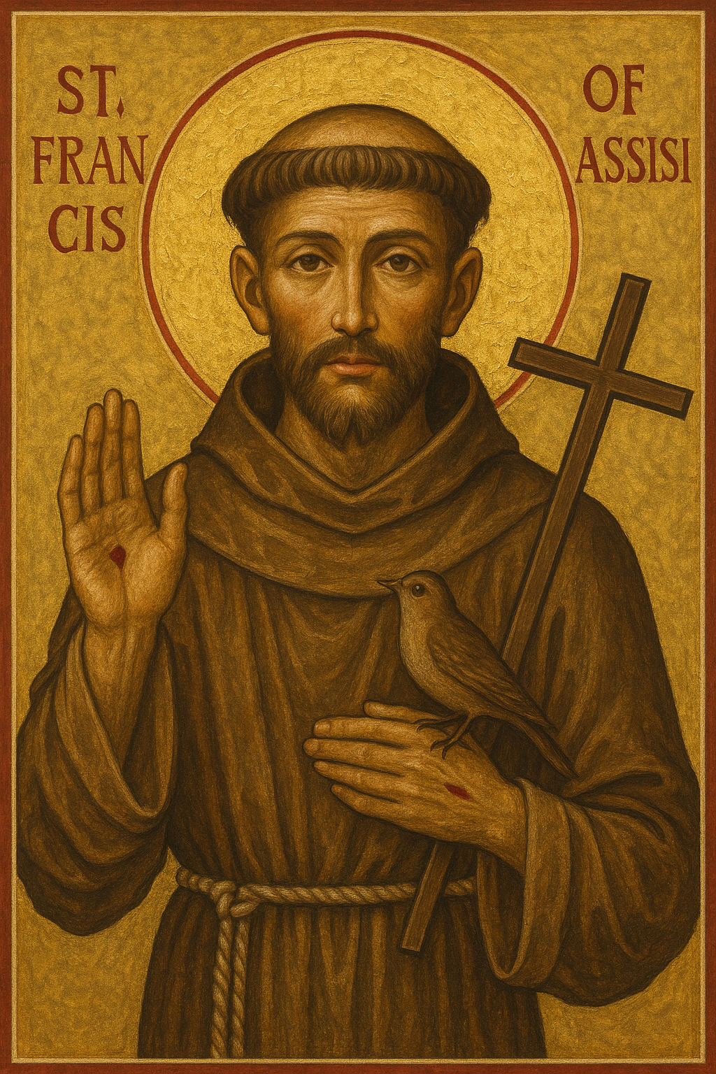 St. Francis of Assisi Icon Lithophane
