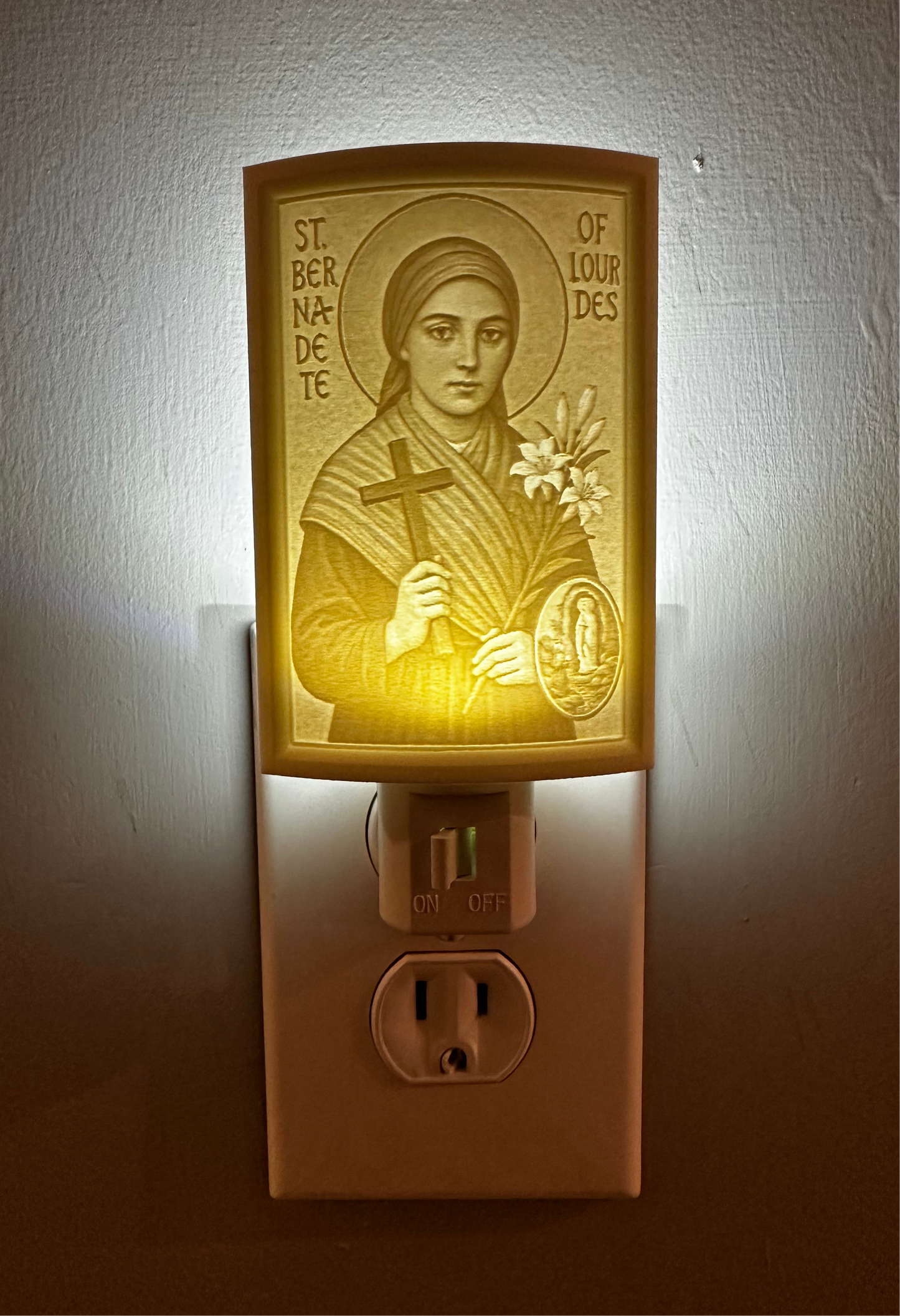 St. Bernadette Icon Lithophane