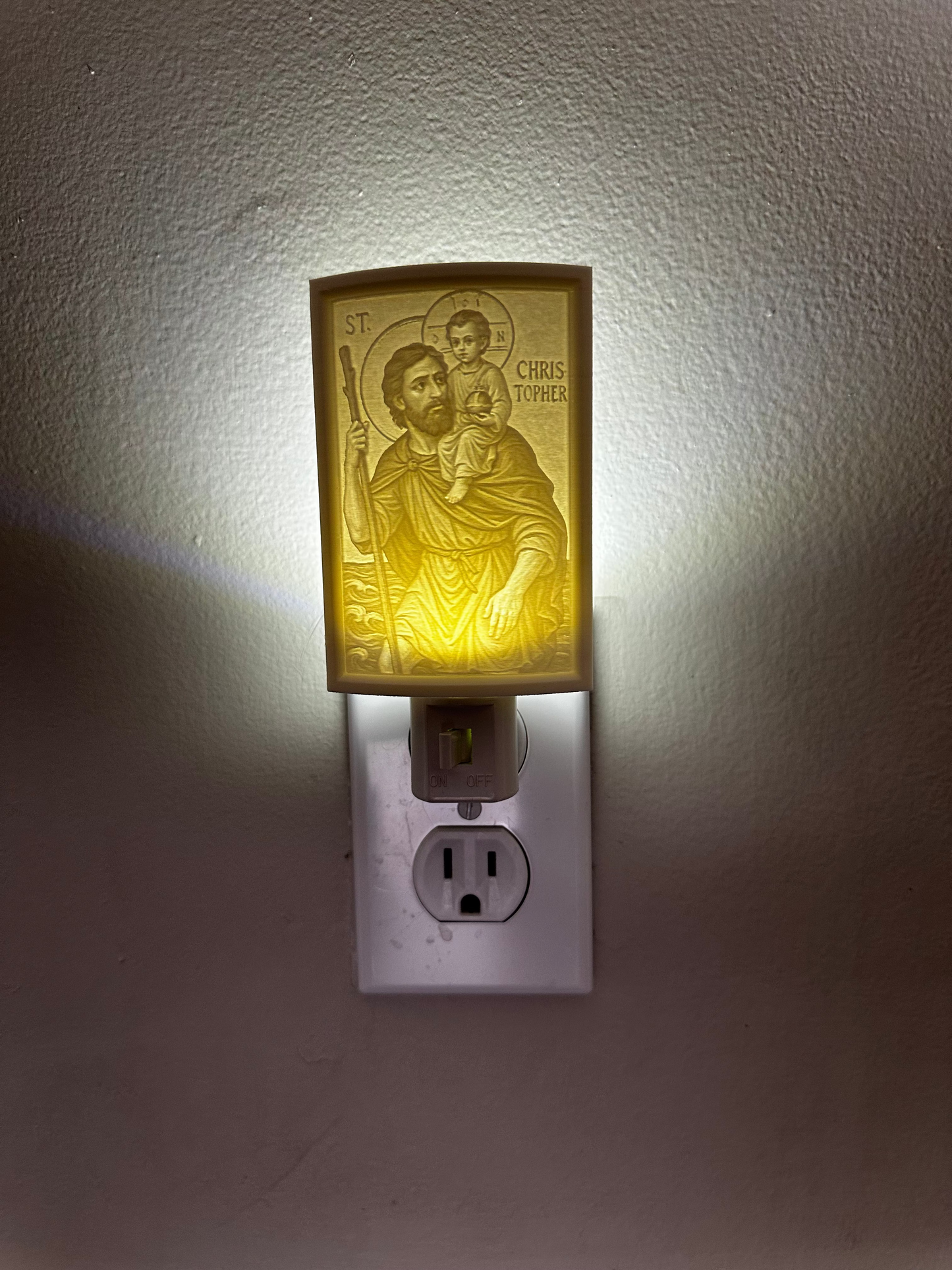 St. Christopher Icon Lithophane