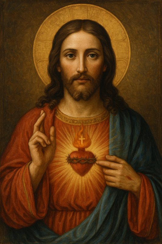 Sacred Heart of Christ Icon Lithophane